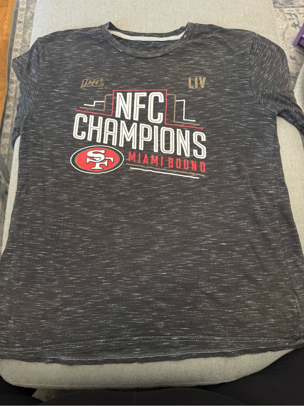 San Francisco 49ers NFC Champions Tee - Black Heather